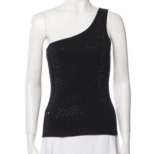 David Koma embellished one shoulder top